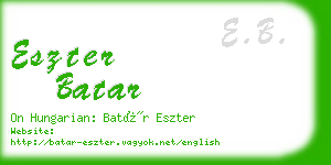 eszter batar business card